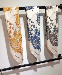 SDO2403 original Dior Butterfly Around the World printed 90cm silk square scarf, highlightin2hcpd523