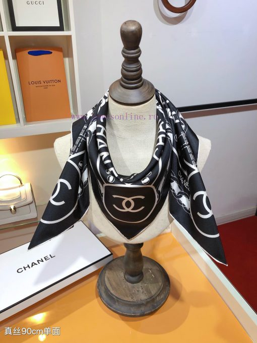 SCC2435 ️ Original Chanel 90cm silk square scarf, made of top-quality twill silk material ️ ufek0sff - Image 10