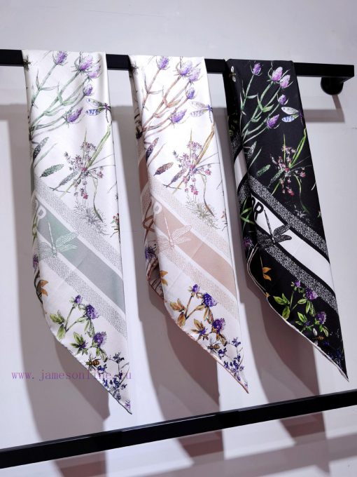 SDO2421 original Dior Herbarium printed 90cm silk handkerchief pays tribute to Mr. Dior's lo1wjudfag