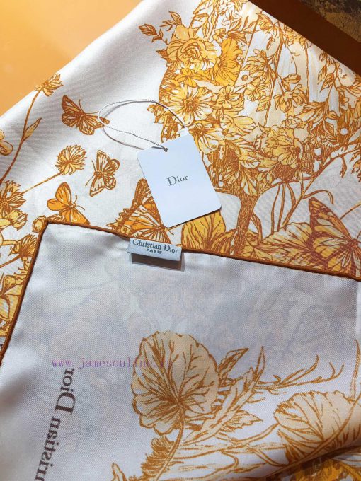 SDO2403 original Dior Butterfly Around the World printed 90cm silk square scarf, highlightincciljmb3 - Image 9