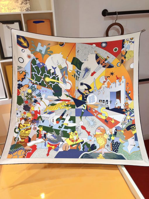 SHMS23101 Herm è s Unbelievable 90cm Silk Scarf Herm è s Silk Scarf is an infinite source ofu7ew5sjr - Image 4