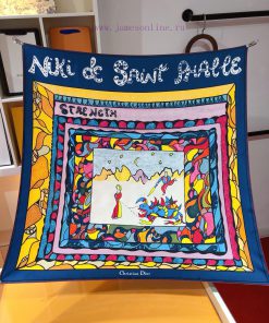 SDO2410 original Dior Princess and Dragon print 90cm silk square scarf, adorned with Niki defnrs6dzg