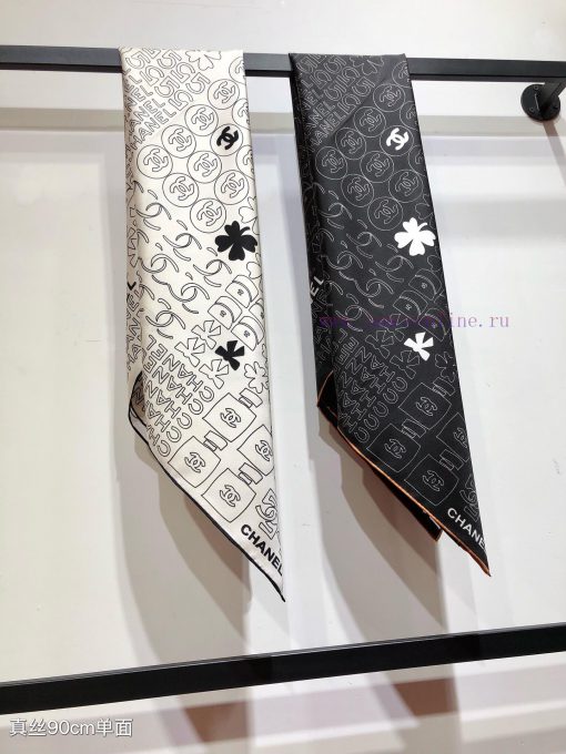 SCC2436 ️ Original Chanel 90cm silk square scarf, made of top-quality twill silk material ️ 04e41zi2
