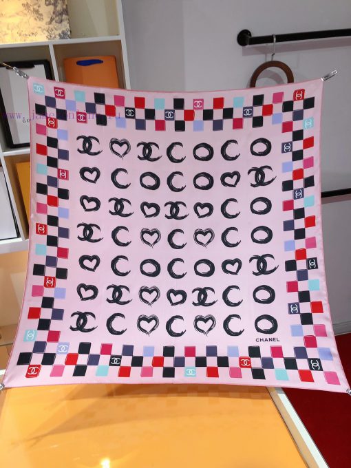 SCC2402 ️ Original Chanel 90cm silk square scarf, made of top-quality twill silk material ️ 5kv2l78h