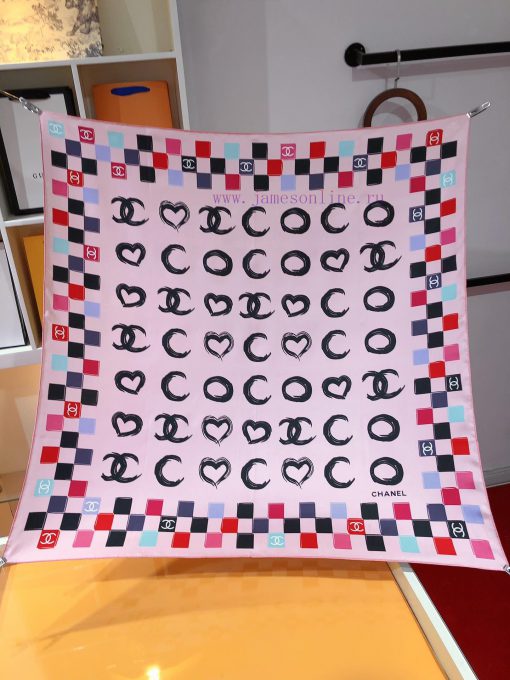 SCC2402 ️ Original Chanel 90cm silk square scarf, made of top-quality twill silk material ️ 5kv2l78h - Image 2