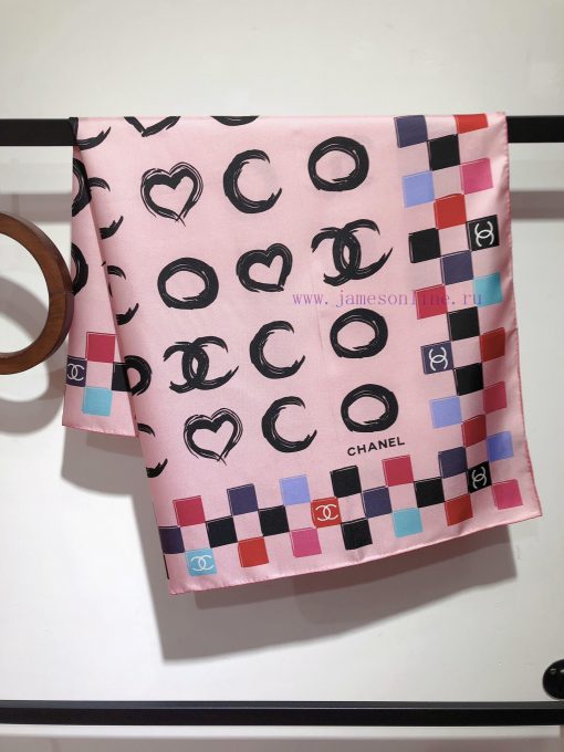 SCC2402 ️ Original Chanel 90cm silk square scarf, made of top-quality twill silk material ️ 5kv2l78h - Image 5