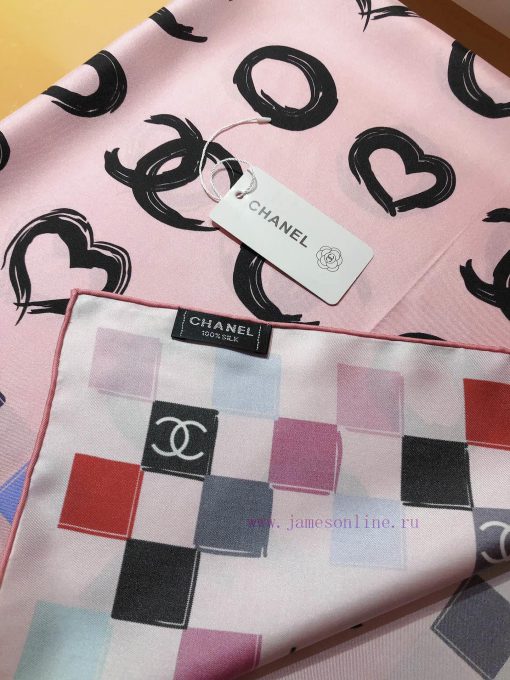SCC2402 ️ Original Chanel 90cm silk square scarf, made of top-quality twill silk material ️ 5kv2l78h - Image 7