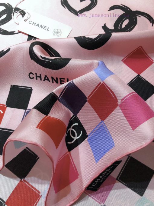 SCC2402 ️ Original Chanel 90cm silk square scarf, made of top-quality twill silk material ️ 5kv2l78h - Image 8