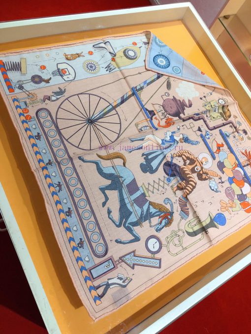 RHMS2371H Double Afternoon Tea 70cm Double sided Velvet Square Towel, a must-have Hermes acck490k66y - Image 3