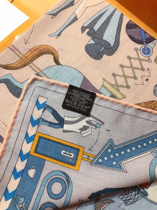 RHMS2371H Double Afternoon Tea 70cm Double sided Velvet Square Towel, a must-have Hermes acck490k66y - Image 5