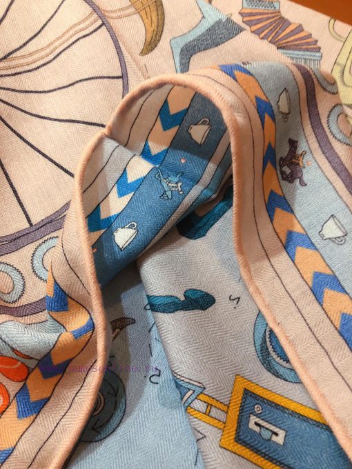RHMS2371H Double Afternoon Tea 70cm Double sided Velvet Square Towel, a must-have Hermes acck490k66y - Image 6