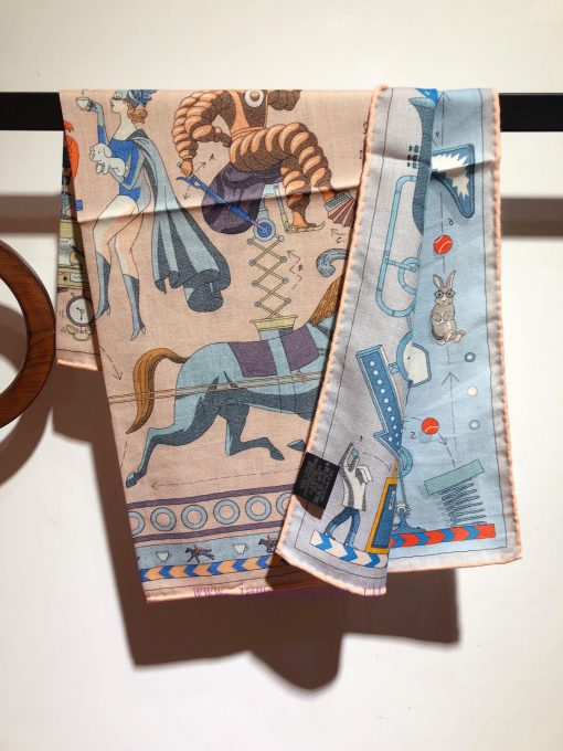 RHMS2371H Double Afternoon Tea 70cm Double sided Velvet Square Towel, a must-have Hermes acck490k66y - Image 7