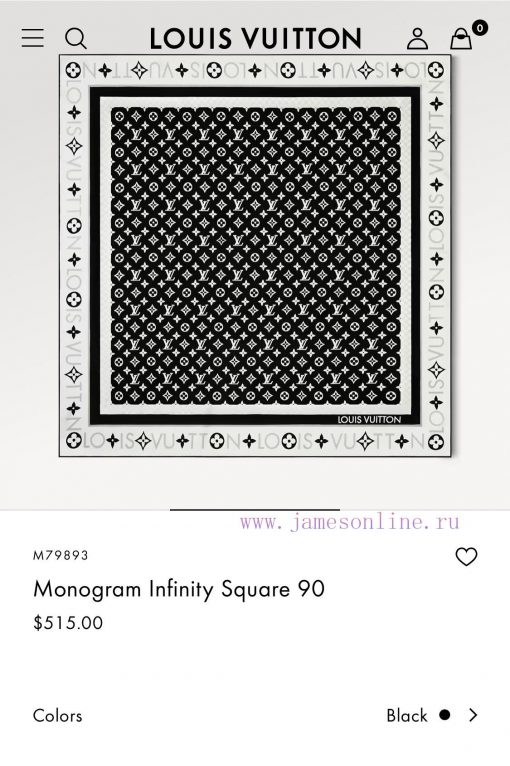 SLV2413 original LVInfinity 90cm silk square scarf, this Monogram Infinity square scarf is s785ks3zd - Image 2