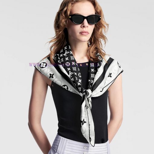 SLV2413 original LVInfinity 90cm silk square scarf, this Monogram Infinity square scarf is s785ks3zd - Image 3