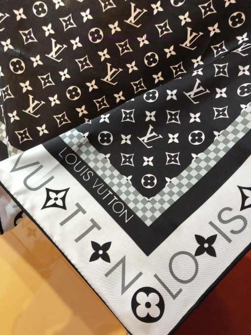 SLV2413 original LVInfinity 90cm silk square scarf, this Monogram Infinity square scarf is s785ks3zd - Image 5