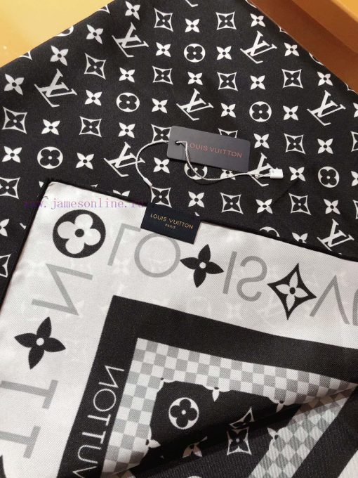 SLV2413 original LVInfinity 90cm silk square scarf, this Monogram Infinity square scarf is s785ks3zd - Image 8