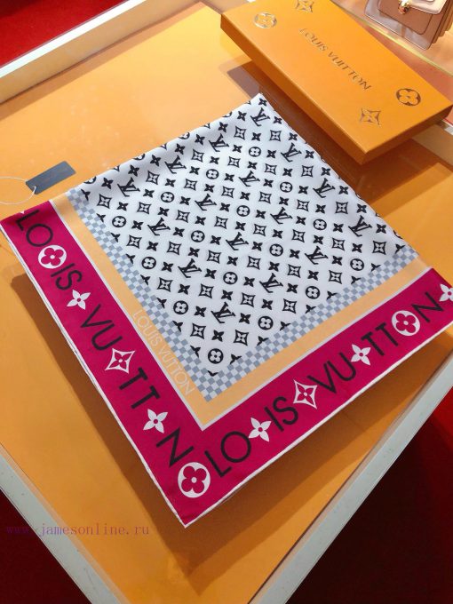 SLV2413 original LVInfinity 90cm silk square scarf, this Monogram Infinity square scarf is symvlahr6