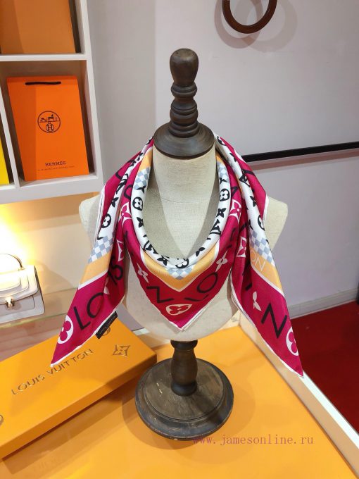 SLV2413 original LVInfinity 90cm silk square scarf, this Monogram Infinity square scarf is symvlahr6 - Image 3