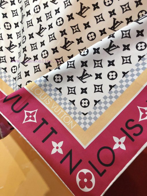 SLV2413 original LVInfinity 90cm silk square scarf, this Monogram Infinity square scarf is symvlahr6 - Image 5
