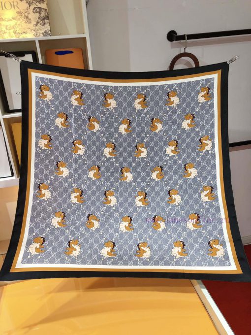 SGC2405 Original Gucci Chinese New Year Dragon Baby Twill 90cm Square Scarf~~With simple bot20sgfbhc - Image 2