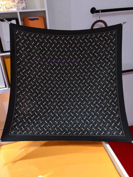 SGC2410 original Gucci horse buckle printing twill 90cm square scarf~The classic GG element 2xcxyg00 - Image 5