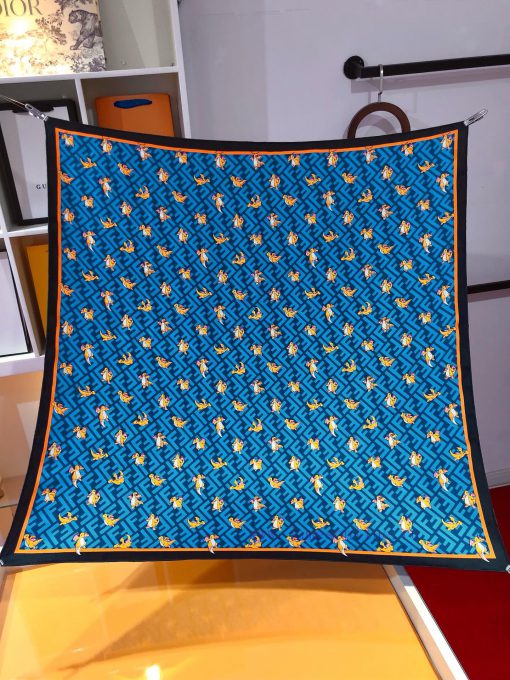 SFD2402 Original Fendi the Year of the Loong Festival 90cm silk square scarf FENDI x FRGMT x6h634fxx