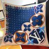 RLV2442 original single Lv140cm velvet square scarf, 《LV DUALITY》, The LV Circle logo, which9ghvqy88