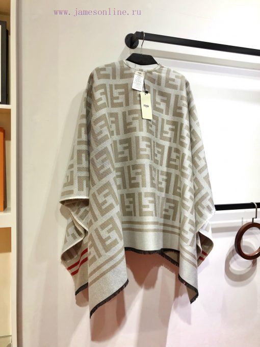RFD2410 Fendi Heavy duty FF Letter Element Wool Cloak, the new color F's flagship cloak, is 2g2u83js - Image 7