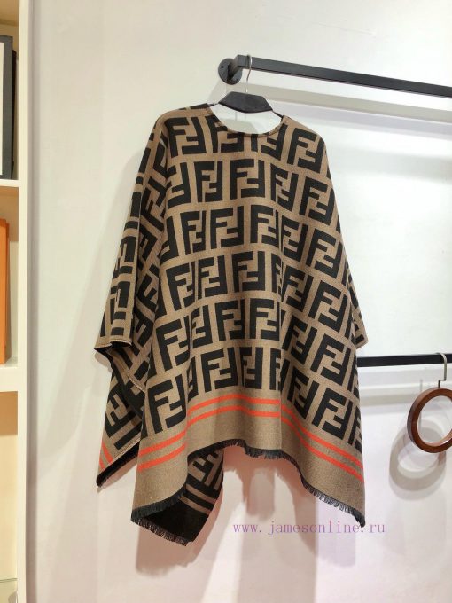 RFD2410 Fendi Heavy duty FF Letter Element Wool Cloak, the new color F's flagship cloak, is ua9tyjnd - Image 5
