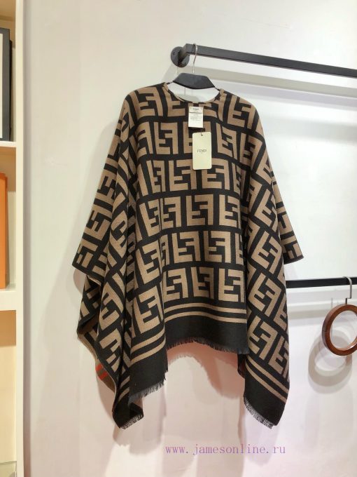 RFD2410 Fendi Heavy duty FF Letter Element Wool Cloak, the new color F's flagship cloak, is ua9tyjnd - Image 7
