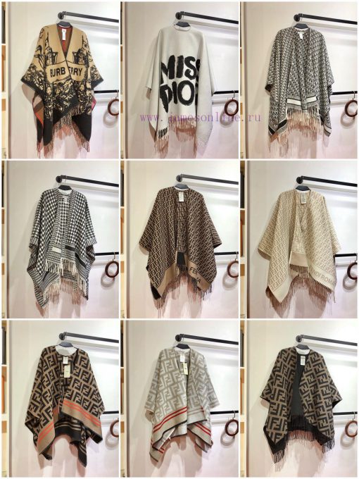 RDO2441 Dior Diro heavyweight Miss Dior wool cape, new color. The back of this gray and blacni7vxqvh - Image 2
