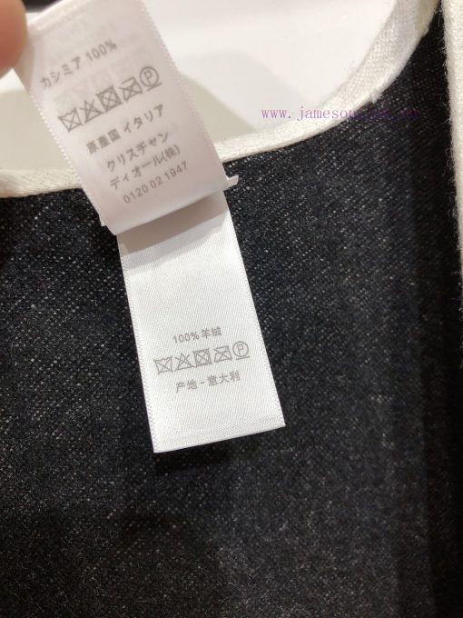 RDO2441 Dior Diro heavyweight Miss Dior wool cape, new color. The back of this gray and blacni7vxqvh - Image 9