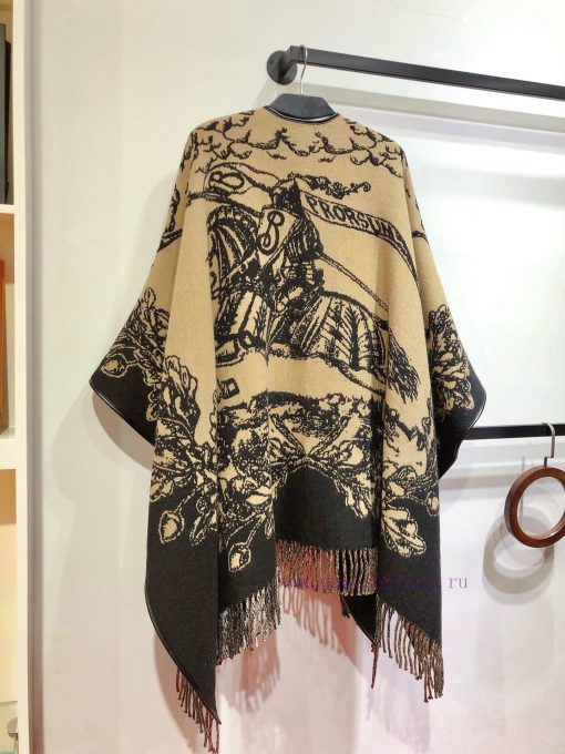 RBR2401 Burberry Heavy Knight Element Cashmere Cloak, double-sided dual-use. The front featutlw8qxjc - Image 4