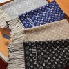 RLV2352 LVGame on Scarf Arrives, Showcasing the Classic Monogram Pattern on Both Sides, Provja5qc7ne