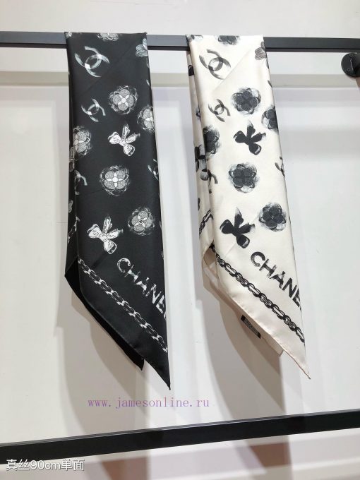 SCC2438 ️ Original Chanel 90cm silk square scarf, made of top-quality twill silk material ️ 8bb1cs8n