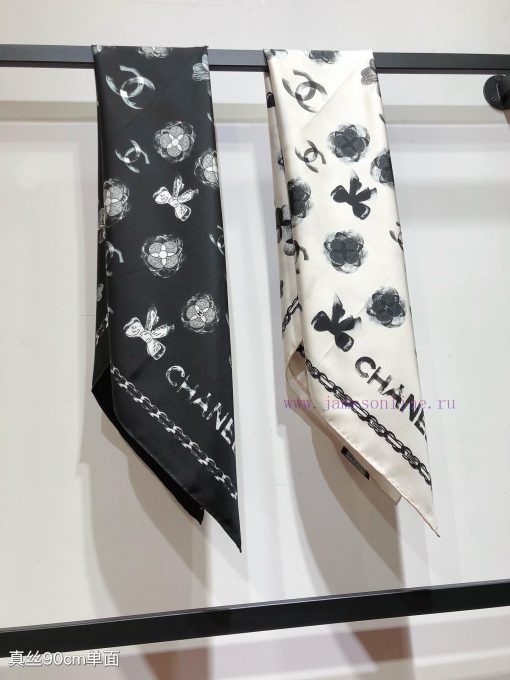 SCC2438 ️ Original Chanel 90cm silk square scarf, made of top-quality twill silk material ️ 8bb1cs8n - Image 2