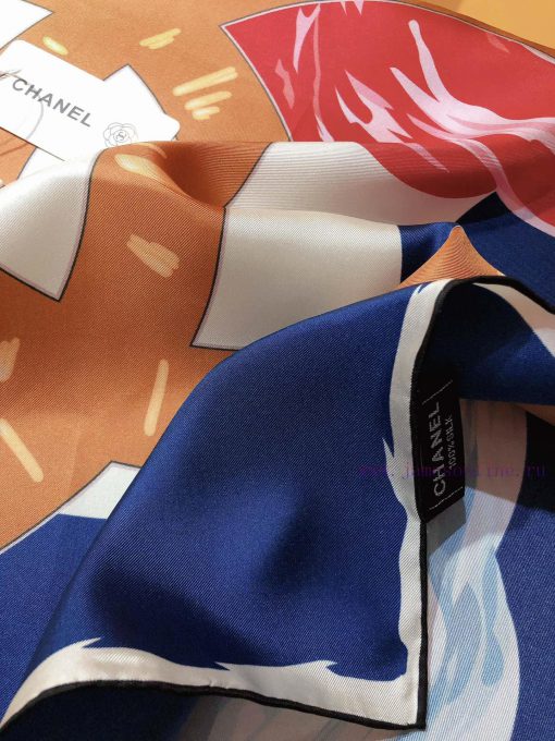 SCC2404 ️ Original Chanel 90cm silk square scarf, made of top-quality twill silk material ️ dyzln8co - Image 8