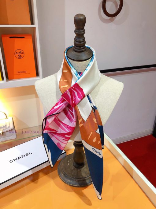 SCC2404 ️ Original Chanel 90cm silk square scarf, made of top-quality twill silk material ️ dyzln8co - Image 9