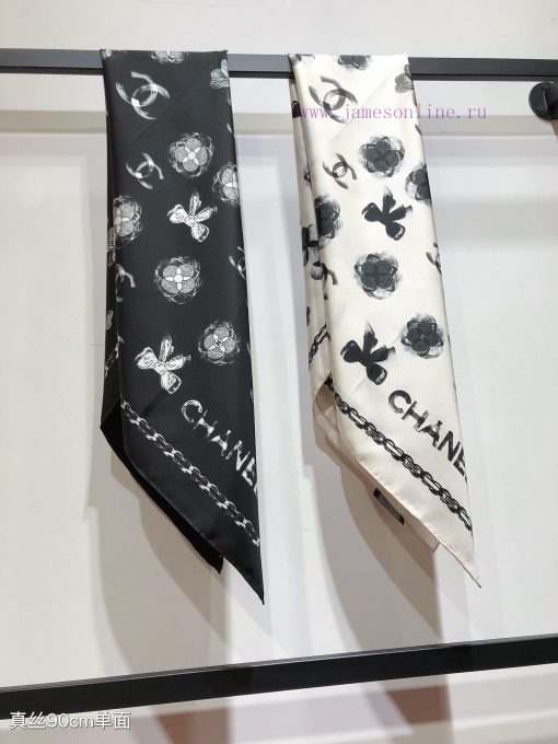 SCC2438 ️ Original Chanel 90cm silk square scarf, made of top-quality twill silk material ️ y97qo1yw
