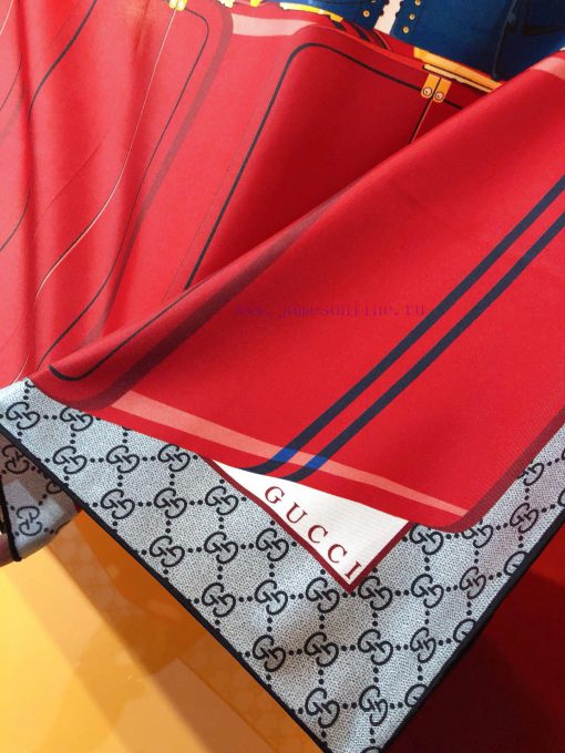 SGC2407 Original Gucci suitcase twill 90cm square towel This square towel ingeniously combintu13u1cf - Image 5