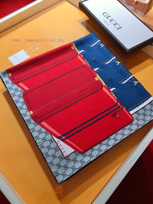 SGC2407 Original Gucci suitcase twill 90cm square towel This square towel ingeniously combintu13u1cf - Image 7