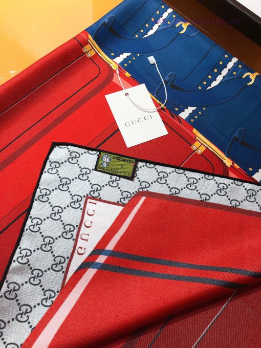 SGC2407 Original Gucci suitcase twill 90cm square towel This square towel ingeniously combintu13u1cf - Image 8
