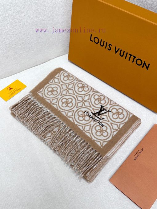 2024 Lv Explosive Classic Clover Double sided Jacquard Explosive Scarf 🧣 A very versatile itr43mjuc0 - Image 4