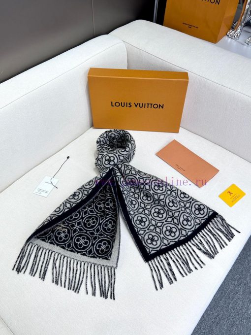 2024 Lv Explosive Classic Clover Double sided Jacquard Explosive Scarf 🧣 A very versatile itc9ghtrdi - Image 7