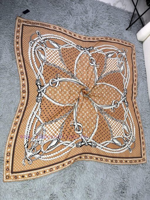 2025 Lv140 top-level velvet double-sided same color Sailor Bandana Square velvet square scar5okt3qua - Image 5