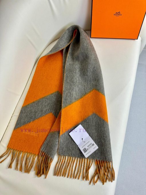 Big H double-sided jacquard thickened tassel scarfBuy and cherish it, as they are all exporth5j8j36k - Image 8