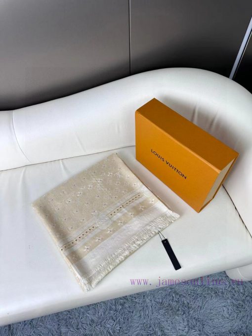 Buying the latest STUDDY DENIM MONOGRAM shawl with extremely comfortable protein fiber and w3t9ybbum - Image 4
