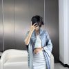 Buying the latest STUDDY DENIM MONOGRAM shawl with extremely comfortable protein fiber and wx8hocxnr
