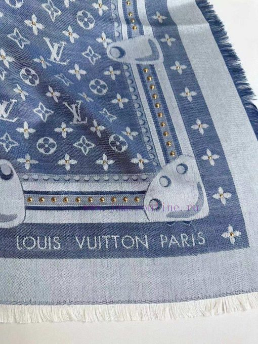 Buying the latest STUDDY DENIM MONOGRAM shawl with extremely comfortable protein fiber and wx8hocxnr - Image 8