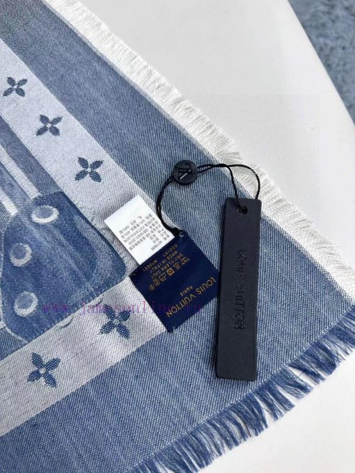 Buying the latest STUDDY DENIM MONOGRAM shawl with extremely comfortable protein fiber and wx8hocxnr - Image 9
